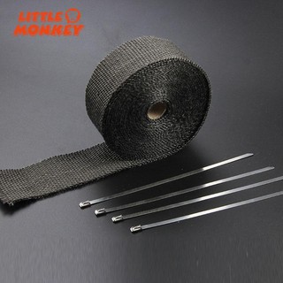 Temp Exhaust Pipe Header Heat Wrap Retention Resistant Downpipe Car Motorcycle