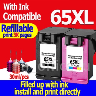 hp 65 ink hp65 hp65xl black refil ink cartridge Compatible for 2600 2620 2622 2624 2655 3720 3721