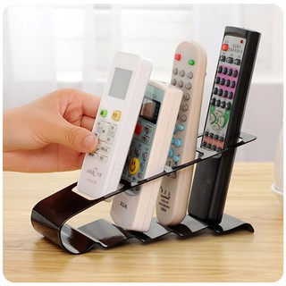 4 Grids TV Remote Storage Rack Holder DVD/VCR Remote Control Organizer Stand Wrought Iron Shelf