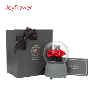 Lego bricks☬Valentine s day gift, eternal flower, birthday gift box, music box, rose and bear glass