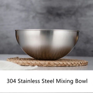 304 Stainless Steel Mixing Bowl Salad Bowl Vegetable Bowls Kitchen Baking Egg Noodle Bowl Filling Bowl