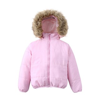 Kids Baby Toddler Boy Girl Warm Faux Fur Hooded Winter Jacket Coat Outerwear Bbgx