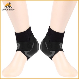 ▸Oceanmaps◂Compression Basketball Ankle Support Breathable Ankle Guard (M Left Grey)