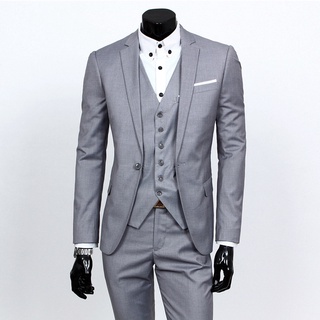 Slim Fit Business Formal Waistcoat 3Piece Groom Best Man Suit Exquisite