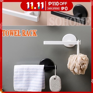 Punch-free Towel Rack Toilet Towel Rack Storage Hook,Bath Towel Holder Bathroom Kitchen Storage Rack Organizer