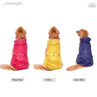 ▼★ 6XL Reflective Pet Dog Rain Coat Raincoat Rainwear with Leash Hole for Medium Large Dogs
