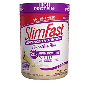 SlimFast Advanced Nutrition Vanilla Cream Smoothie Mix - Weight Loss Meal Replacement - 20g Protein