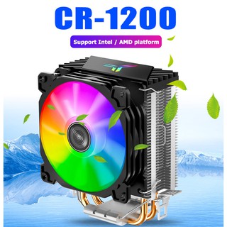 Jonsbo CR1200 2 Heat Pipe Tower CPU Cooler RGB 3Pin Cooling Fans Heatsink (1)