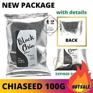 (12)Authentic Imported Organic Chia Seeds 100 grams (USDA and EU Certified Organic)