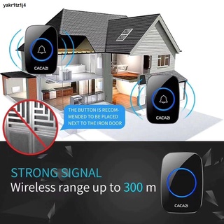 ❍♞♗Appliances♞♈▪Cacazi A10 Intelligent Small Ac 100-240v Wireless Doorbell Waterproof 300m Range Doo