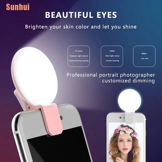 Sunhui（+） Mini Selfie Lights Mobile Phone Lens Portable Selfie Ring Light Clip LED Selfie