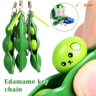Fun Beans Squishys Fidget Toy Anti Stress Ball Squeezing Phone Charms Key Ring
