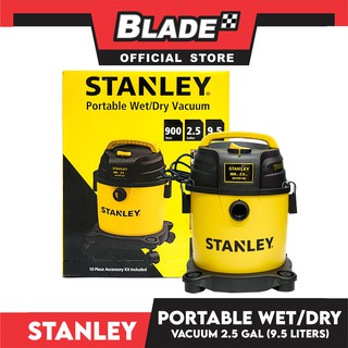Stanley Portable Wet/Dry Vacuum SL19135P 900W 2.5Gal (9.5Liters) 10 Piece Accessory Kit Include (1)