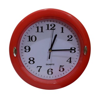 Best Fashion Round Wall Clock 8705 Red 9 inch Diameter