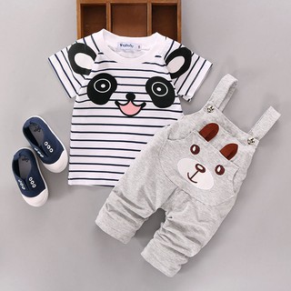 [Superseller] Kids Baby Boy Girls T-shirt Tops+Pants Outfits Clothing Set 0-4 Years Old (4)