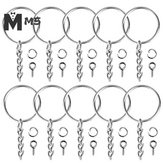 100Pcs Keychain Rings And 100 Pcs Screw Eye Pins Bulk For Crafts