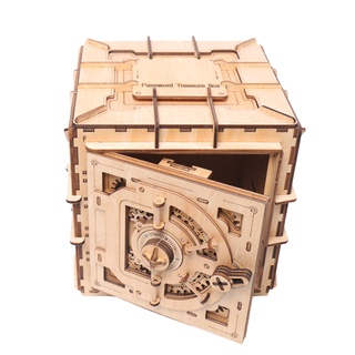 DIY 3D Wooden Puzzle Treasure Box Girl Jewelry Storage Box Creative Mechanical Model Wooden Puzzle