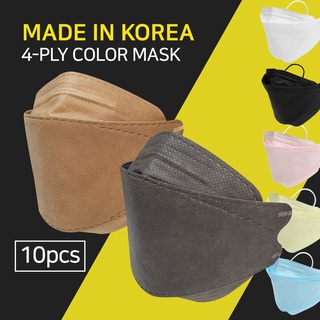 ◕❁✧KF94 Style Colored 4Layer Filter Disposable Mask (10pcs) Korea Face Mask BEIGE GRAY BLACK PINK BL (1)
