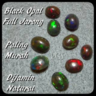 1pc Black Opal Stone 9x6x3mm for Ring Accessories