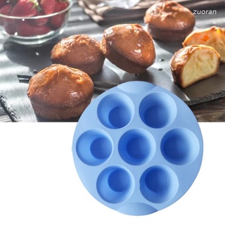 ZUO 7 Cup Mini Silicone Cupcake Mold Muffin Cupcake Silicone Mold for Pudding Mousse