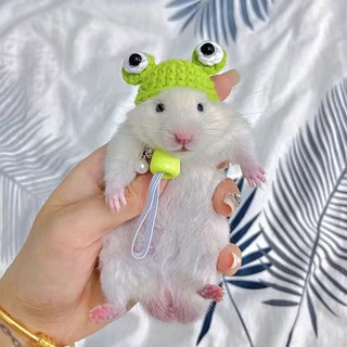 Petown Gold Bear Hamster Hat Crochet Happiness Custom Pet Pet Pepper Bear Small Hat Bag (9)