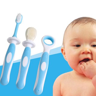 【BEST SELLER】 Baby Toothbrush Set Infant Brushing Teeth Tongue Training Soft Healthy Teether Toddler