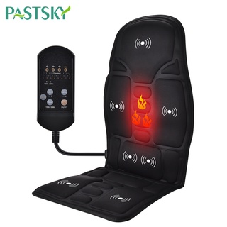 ☏Electric Heating Vibrating Back Massager Full Body Portable Massage Chair Cussion Pad For Car Home