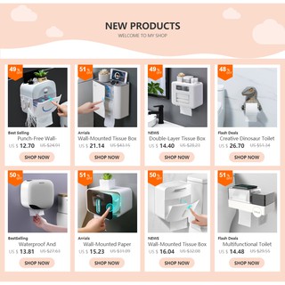 Punch-Free Wall-Mounted Sanitary Paper Box Multifunctional Toilet Paper Holder Waterproof And Dustpr (8)