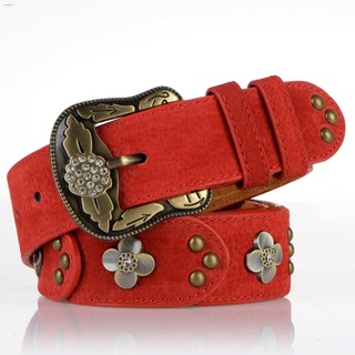 ✿Women s leather belt with rhinestones, women s wide belts, all-match fashion retro rhinestone decor