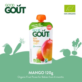 GOOD GOÛT Mango 120g Organic Baby Fruit Puree for 4 months+ rfWm