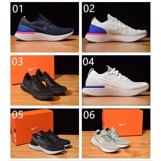 ✎Nike Epic React Flyknit Sneakers Men And Women Sport Running Shoes