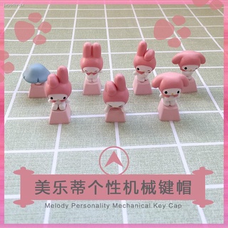 Cute personality Melody keycap pink light transparent cartoon single esc key stereo pink mechanical