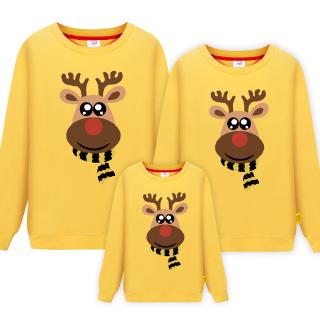 Men Women Boy Girl Sweatshirt Christmas New Year Cotton Sweater Outfits Family Matching Clothes