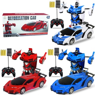 Remote Control Transformers Toys with Armed for Kids Boy RC Car Robot Toy Transforming Toys Car