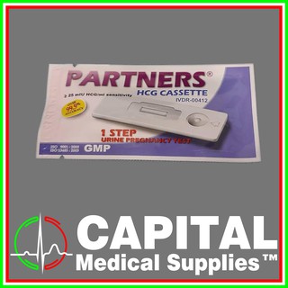 PARTNERS, HCG Cassette, Urine Pregnancy Test Kit, 10pcs, DISCREET PACKAGING