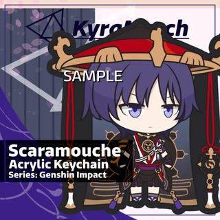 Acrylic 6cm Genshin Impact Scaramouche Keychain for Fans