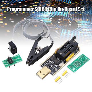 PA• CH341A 24 25 Series EEPROM Flash BIOS USB Programmer SOIC8 Clip On-Board Set