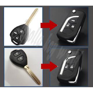 2 /3 Buttons Modified Flip Folding Remote Key Case Shell For Toyota Camry Crown Corolla Reiz RAV4
