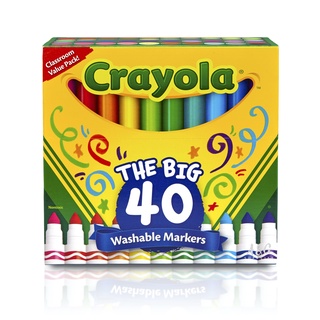 CRAYOLA Ultra-Clean Washable Markers Broad Line 40 Colors
