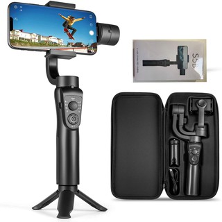 S5B 3-Axis Gimbal Stabilizer for iPhone 11 Pro XS Max XR X 8 Plus 7 6 SE Android Smartphone, with Sport Inception Mode Face Object Tracking Time-Lapse Long Battery Life, for Youtuber/Vlogger