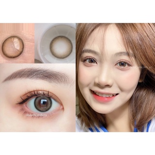 【grade lens】Myopia contact lenses 2pcs Soft Colored Contact lens Yearly use Grade 0.00 -8.00 Degree Meat Brown