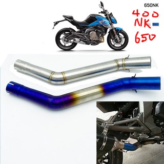 51mm CF NK 400 650 Plug play All versions Mid Pipe Motorcycle Exhaust Pipe Modification nk400 nk650