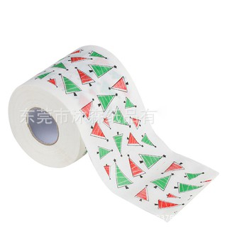 [soft]Christmas toilet Tissue paper roll cute creative printed paper Santa Claus Christmas tree roll (5)