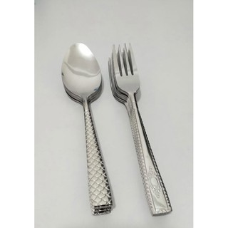 24-Pieces stainless Thick Spoon And Fork (12spoon&12 fork)