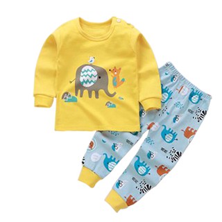 【TS】Pajama Terno For Kids Baju Tidur Cotton Boy Girl Long Sleeve Sleepwear Kids Clothing (7)