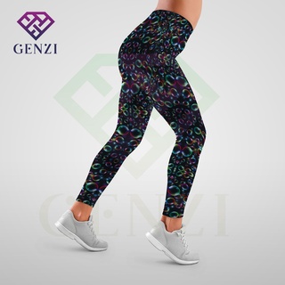 GENZI Womens Sports Sexy Outfit Yoga Zumba Leggings, Active Gym Wear (Bubble)