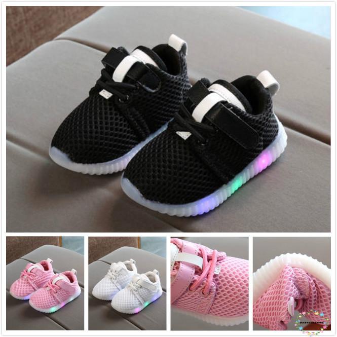 GLO-Infant Baby Kids Boys Girls LED Shoes Light Up Luminous