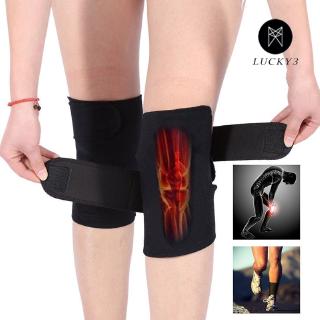 2 Pcs Self-Heating Knee Support Cold-Proof Adjustable Tourmaline Magnetic Therapy Pad Arthritis Brac