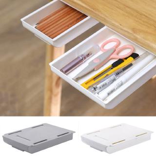 Self Stick Pencil Tray Desk Table Storage Drawer Organizer Box Under Desk Stand (1)