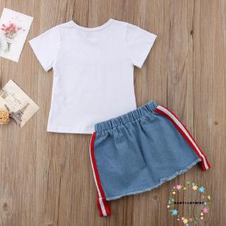 ღWSVღNewborn Kid Baby Girl Cotton Tops T-shirt Floral Skirts (5)